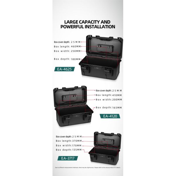 Customizable Hard Shell Tool Case with Reinforced 304 Strong Box Chain Rainproof and Foam Designed for Easy Carrying