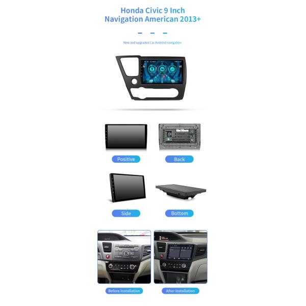 For Honda Civic American 2013+ Wireless Bluetooth Car MP5 Bluetooth Car Navigation