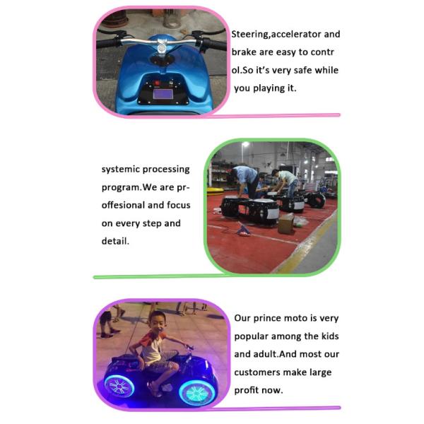 Electric Battery Moto Kiddie Ride Vending Machine For Amusement Park / Outdoor Playground