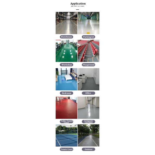 MF Tio2 Two Components Clean Room Floor Coating with Self-leveling and Heat Resistance