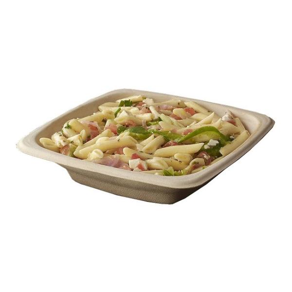 Eco Biodegradable Sugarcane Disposable Bowls 16oz Square Bowl With Lid