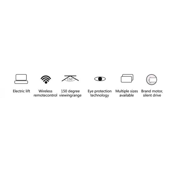 8k Floor Rising Projector Screens Large Size 150 Inch Motorized Projector Screen