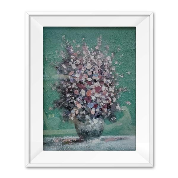Pure Hand Painted Modern Abstract Texture Mural Oil Painting for Customizable Hotel Home Entrance Decorative Flower Art