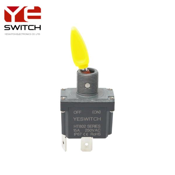High-Current Toggle Switch SPST OFF-(ON) PC Terminal For Heavy-Duty Cranes