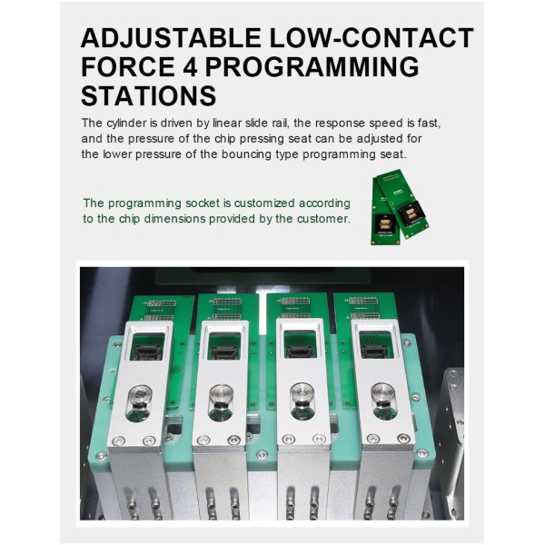 KA42-3000-AOI Automatic Tape IC Programmer with AOI Vision | 2500 UPH Tape In/Out Programming Machine for QFN/SOP/QFP