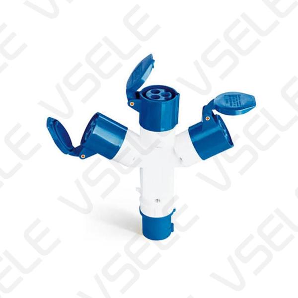 Multi Electrical Industrial Plug And Socket Waterproof Plastic Material