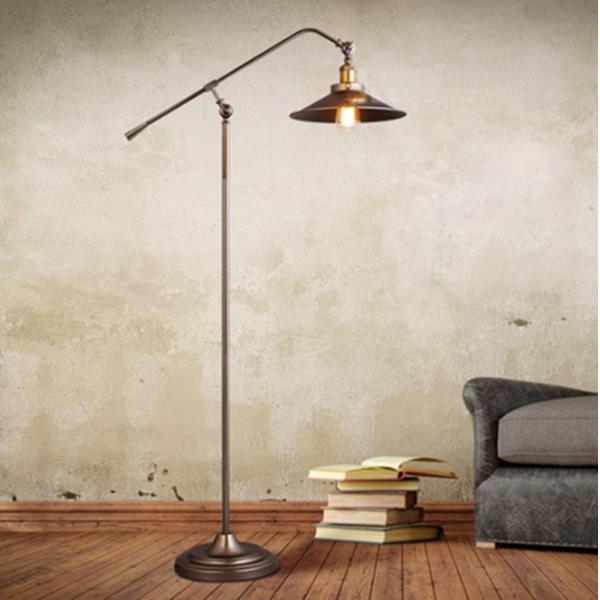 Adjustable Long Arm Tall Standing Luxury Home Decorative black floor lamp（WH-VTL-06）