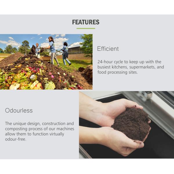 24Hr Commercial Organic Food Waste Fully Automatic Composting Machine