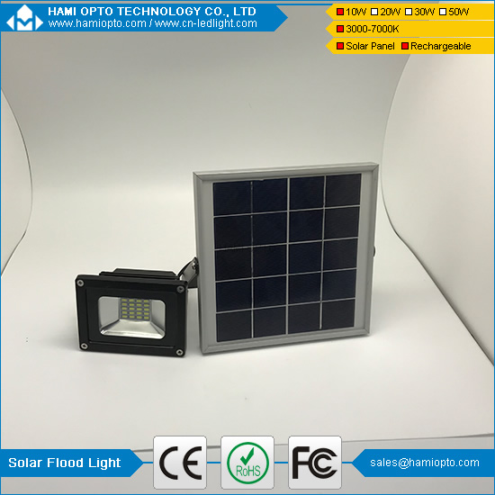 IP65 outdoor waterproof 10W led solar flood light with remote control
