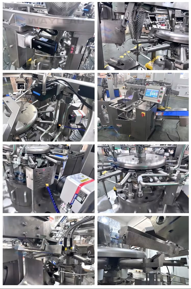 High Speed Servo-Driven Rotary Premade Pouch Packing Machine for Leak-Proof Doypack Packaging