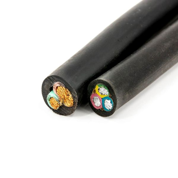 5 Core Round Soft Rubber Electric Power Cable For 2.5mm*5 Cables