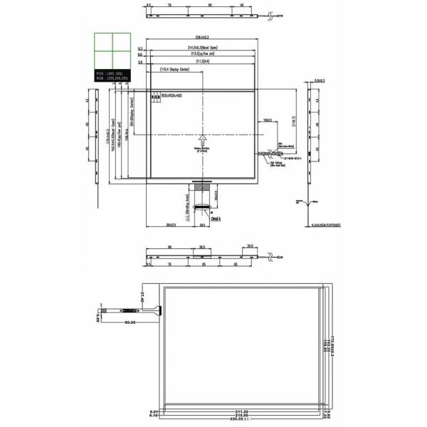 800x600 10.4 Inch TFT LCD Touch Screen Resistive LCD Display 60pin 24bit RGB Interface