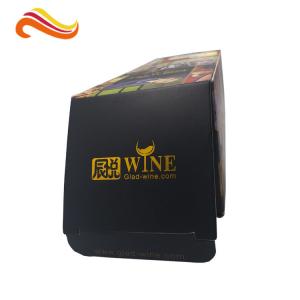 Buy cheap Silver Foil Logo Cardboard Wine Bottle Gift Box Packaging CMYK Printing With Ribbon product