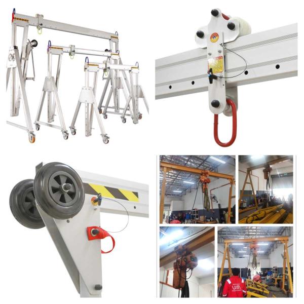 Aluminum Small Portable Mobile Gantry Single Girder Electric Hoist 3T 5T