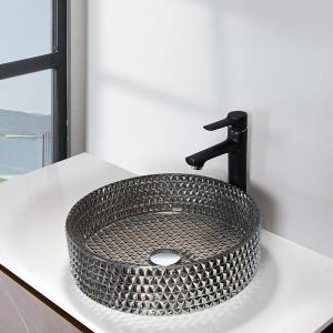 Buy cheap Chromed Finish Crystal Sink Bowl Elegant Bathroom Vanity Countertop Sink product