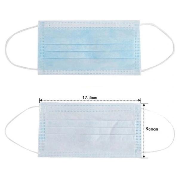 Breathable Antiviral Face Mask 3 Ply Filter Surgical Mouth Mask Foldable Design