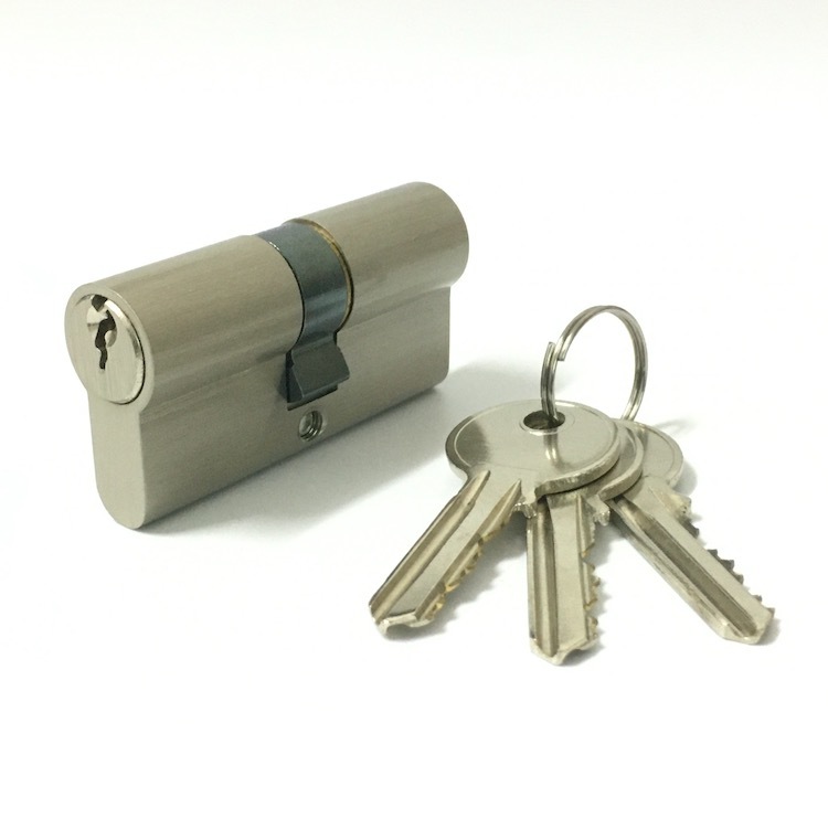 60mm Brass Lock Cylinder Customized Double Lock Cylinder Brass Material