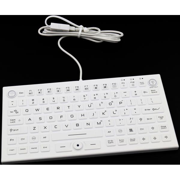 Compact Antivirus Medical Keyboard With 12 Function Keys And FSR Mouse