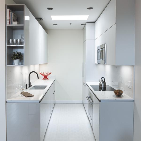 Modern Acrylic Kitchen Cabinet MDF board Moisture Proof Units Set