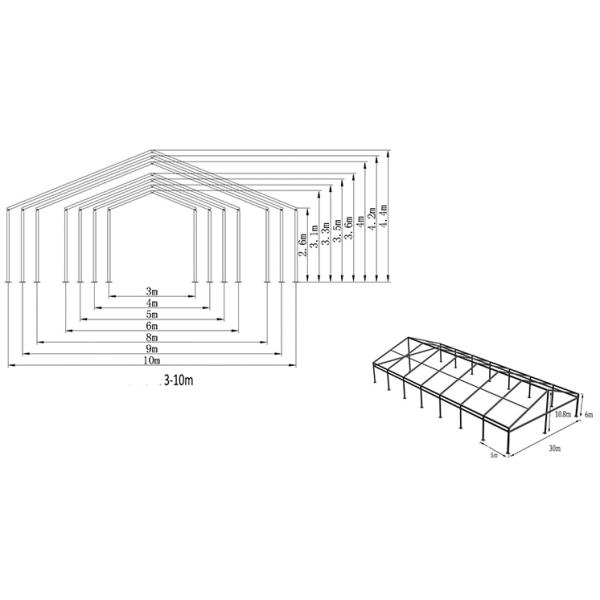 Recycled 20 x 40 White Wedding Party Tent With ABS Hard Wall