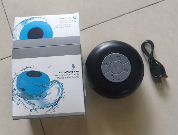 Portable Mini Wireless BT Speaker Bathroom Stereo Sound Box Suction Cup Waterproof Speaker IPX4