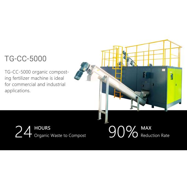 75KW Compost Fertilizer Machine Food Waste Garbage Disposal System Commercial