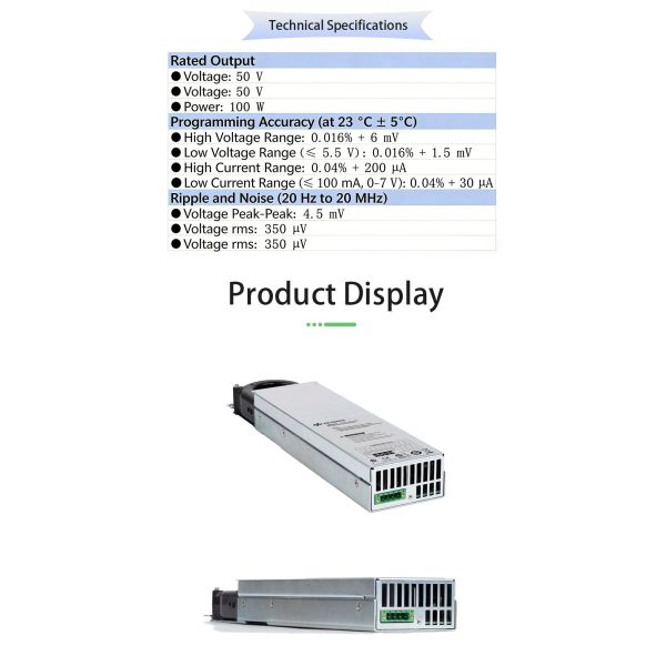 Keysight N6762A Precision DC Power Module with 50V 3A 100W Output for High Accuracy Applications