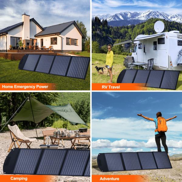 140W 12V Waterproof Portable Solar Panel Module Monocrystalline Silicon Cell