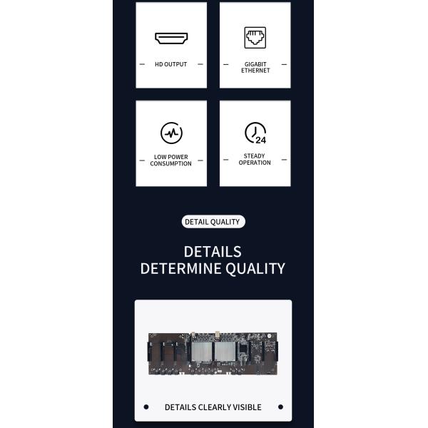 X79 9card crypto Gpu Mining Rig Motherboard ETH Minner Mainboard 60mm