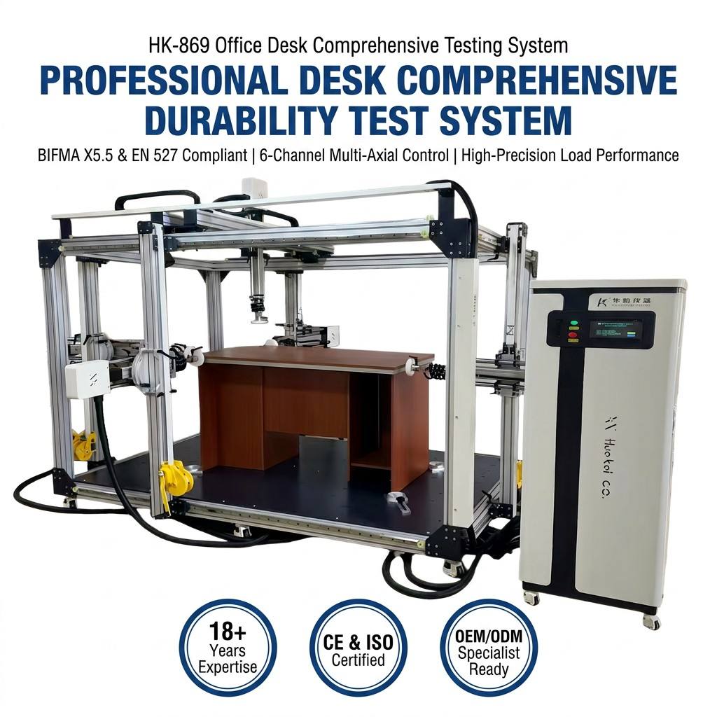 Multi Axis Table Furniture Durability Tester 2000N Horizontal Vertical Load Office Desk Fatigue Test Machine