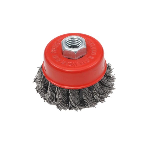 Customized Support 3 inch Twisted Wire Wheel Brush for Welding Consumables M14*75*2mm