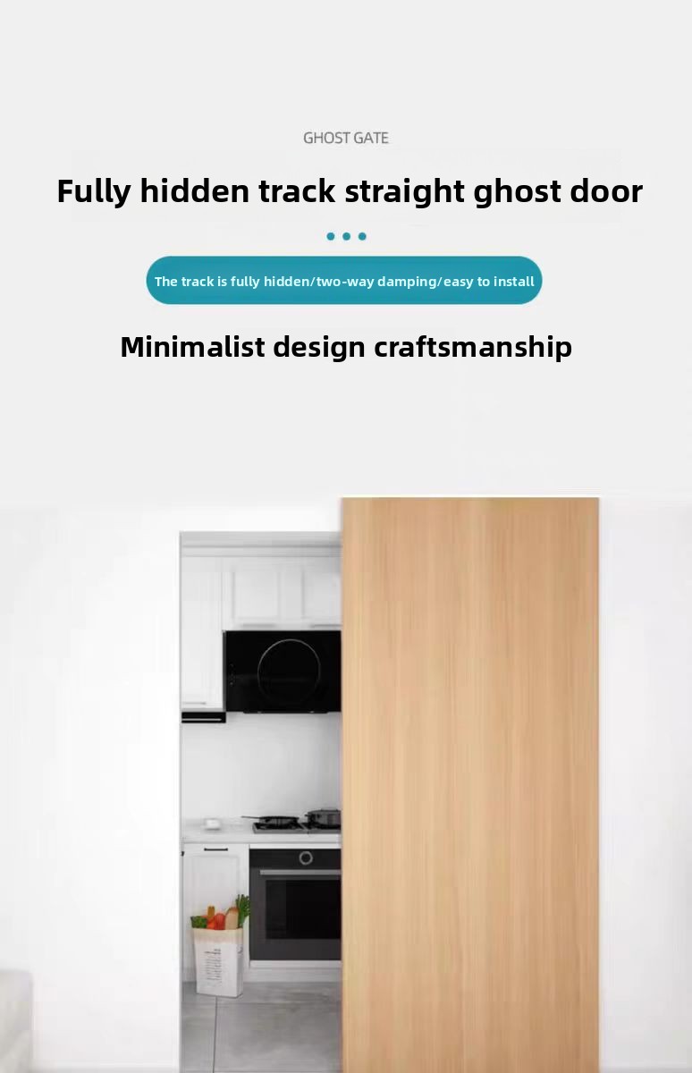 Ghost Door Dual Direction Buffer Hanging Wheel Special Hardware Accessory for Trackless Sliding Furniture for Living Room