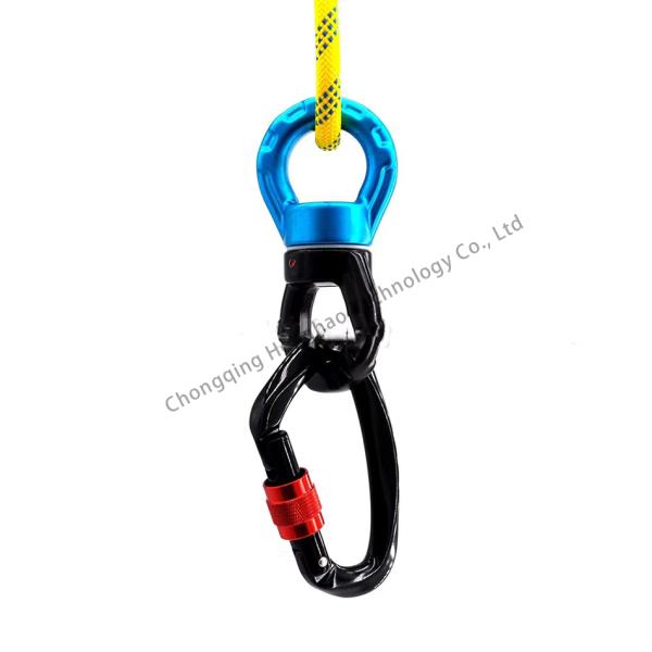 Climbing Equipment 30KN Aluminum Alloy 3-Hole Single Pulley with Galvanized Finish