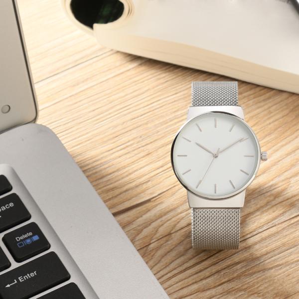 Clear Luxury Custom Logo Watches Men Wrist , Waterproof Mesh Strap Watch Man