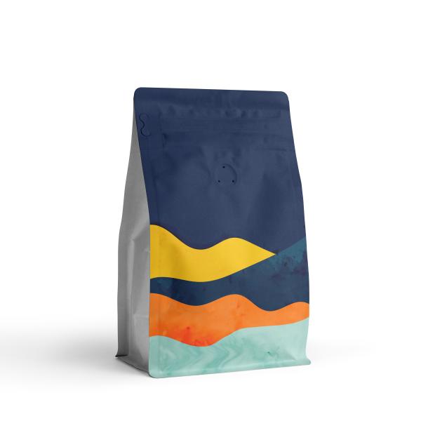 250g Matte Coffee Pouch Flat Bottom Bag 150microns