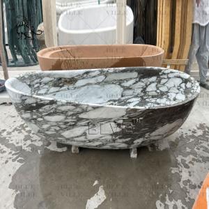 White Arabescato Marble Bathtub Natural Stone Bathtubs Bathroom Tub Freestanding