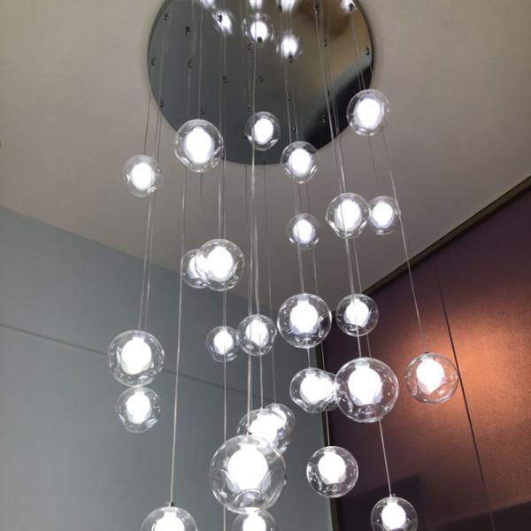 Stairs Floor House glass box pendant light fixtures for indoor decoration (WH-GP-11)