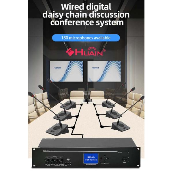 Classic Style Conferencing Digital Conference Table Meeting Microphone Discussion System Chairman Delegate Unit
