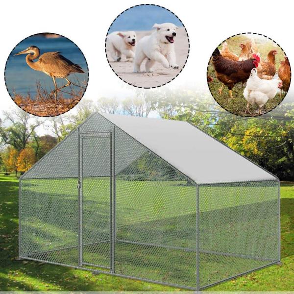 Silver Frame 27.5kgs 3mx2m Chicken Run Kennel