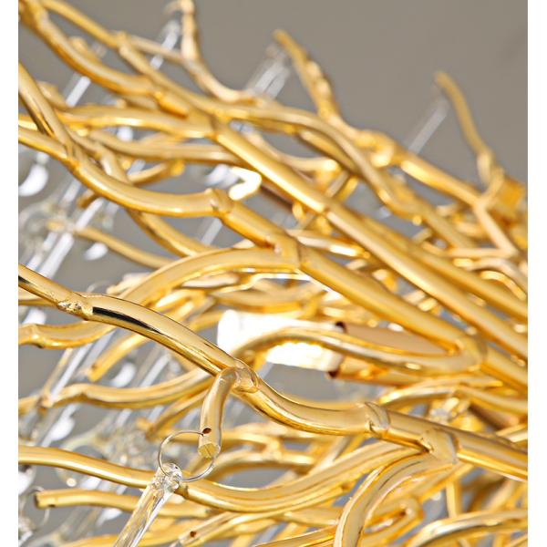 G9 95lm/W Modern Crystal Chandelier Glass Water Drop Pendant Light