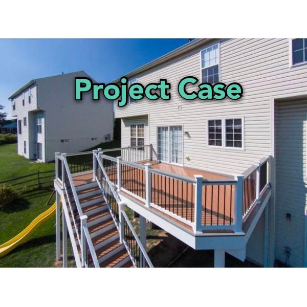 Distressed PVC Decking Board for Easy Installation Outdoor WPC Co-extrusion Flooring Deck