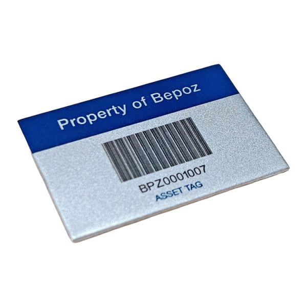 Versatile Metal Asset Tag Self Adhesive Metal Serial Number Labels Customized