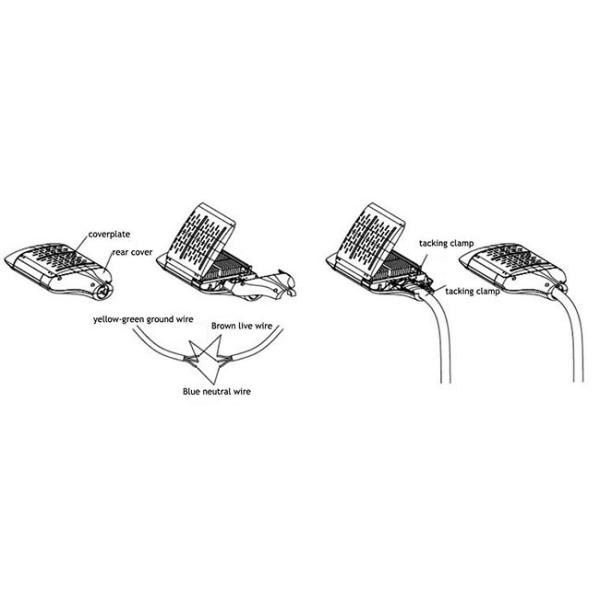 90-305V 60w High Power LED Street Light Waterproof Aluminum 6063-T5 Body Material