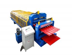 China 1250 mm Galvanized Sheet Roll Forming Machine 5.5kw Power , Tile Steel Making Machine on sale