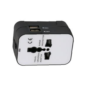 China 2 USB Port Multiple Adapter Plug 6 Bits PC ABS Universal Charger Plug on sale