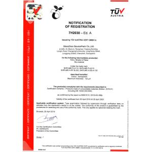 Shenzhen Source Pack Co., Ltd. Certifications