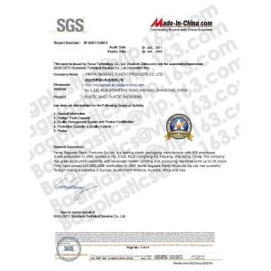 YANTAI BAGEASE SUSTAINABLE BAGS & PRODUCTS CO.,LTD. Certifications