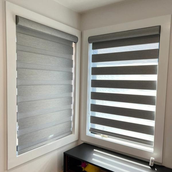 Electric Solar Shading Window Blind Horizontal Zebra Blinds for Excellent Performance