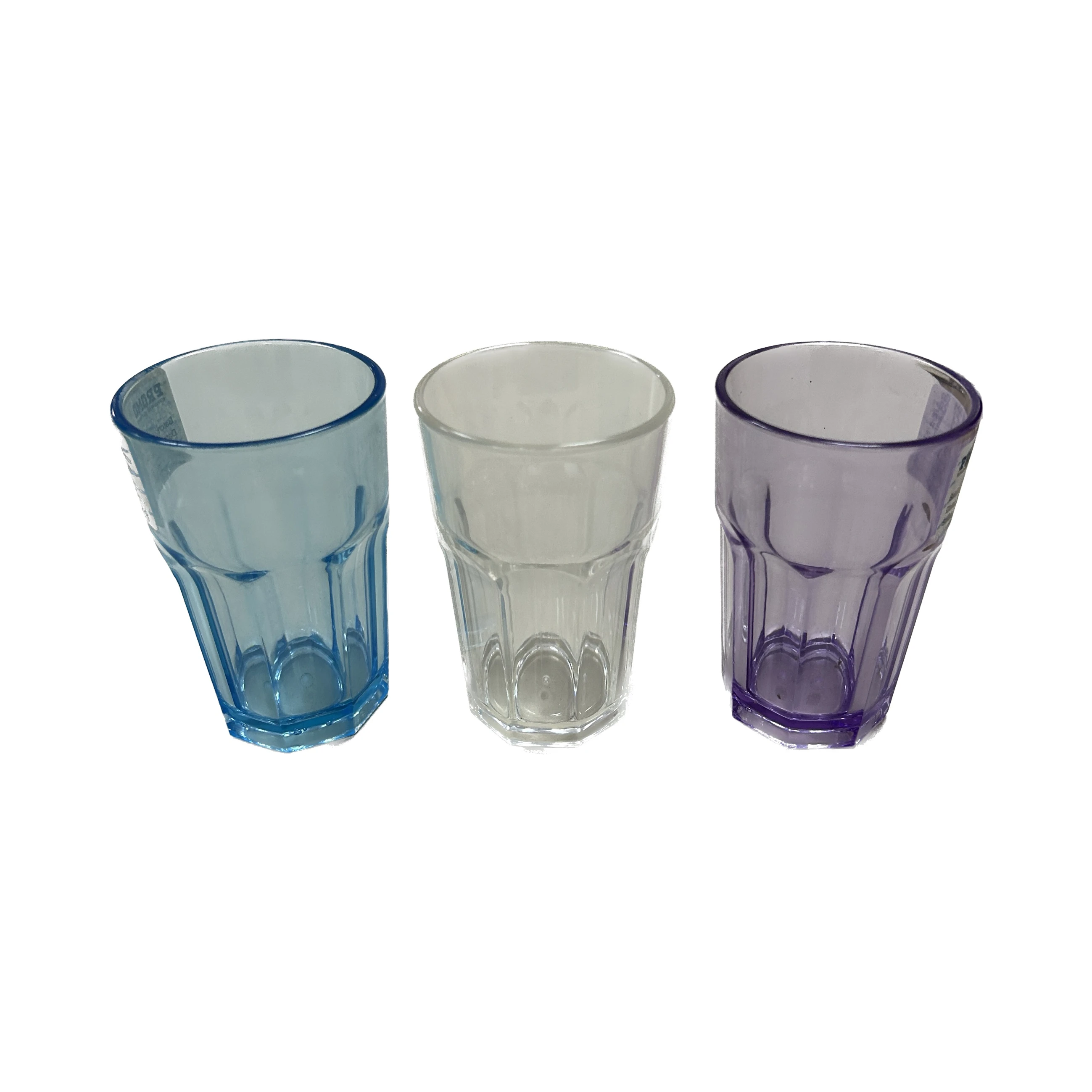 Unbreakable Octagonal Plastic Shot Glass Clear 200ml High Octagon PC PS Cup