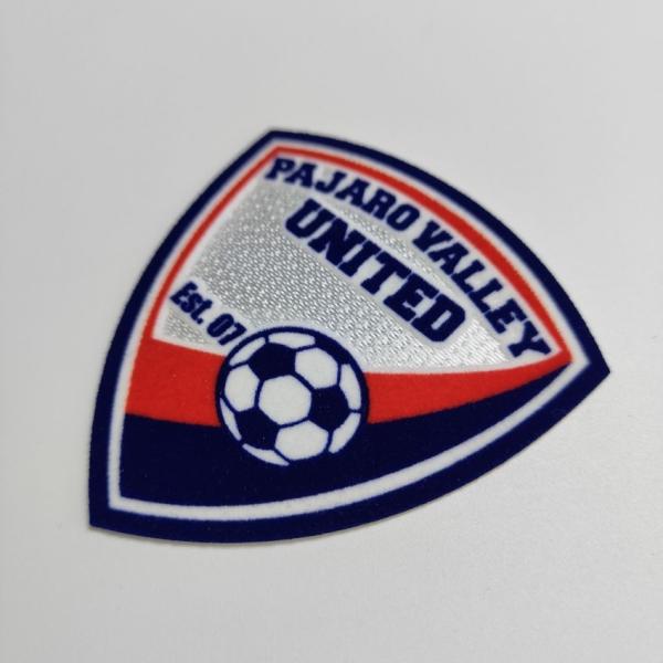 Custom Flock Heat Transfer Patches Badges For Clothing